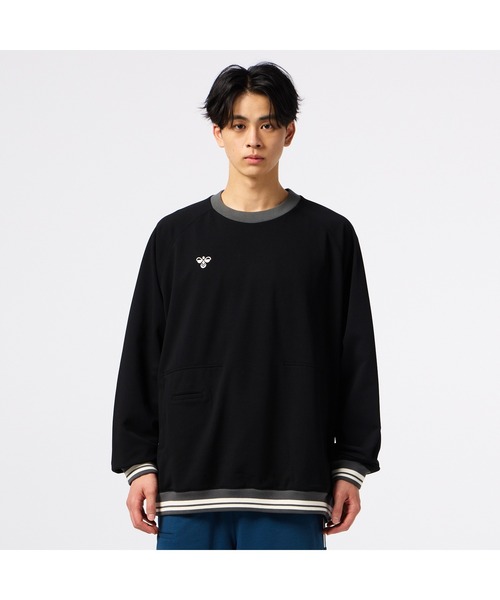 hummel（ヒュンメル）の「hummel/ヒュンメル HMP ｽｳｪｯﾄｸﾙｰﾈｯｸ（スウェット・レディース・ブラック/ネイビー・S/M/L/XL）」の7枚目の写真
