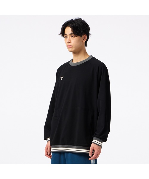 hummel（ヒュンメル）の「hummel/ヒュンメル HMP ｽｳｪｯﾄｸﾙｰﾈｯｸ（スウェット・レディース・ブラック/ネイビー・S/M/L/XL）」の8枚目の写真