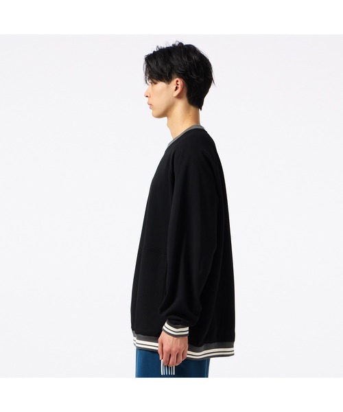 hummel（ヒュンメル）の「hummel/ヒュンメル HMP ｽｳｪｯﾄｸﾙｰﾈｯｸ（スウェット・レディース・ブラック/ネイビー・S/M/L/XL）」の9枚目の写真