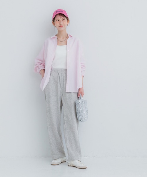 coca（coca）（コカ）の「裏毛カーブスウェットパンツ（スウェットパンツ・レディース・グレー/ブラック・L/M/S）」の4枚目の写真