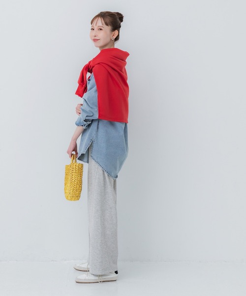 coca（coca）（コカ）の「裏毛カーブスウェットパンツ（スウェットパンツ・レディース・グレー/ブラック・L/M/S）」の8枚目の写真
