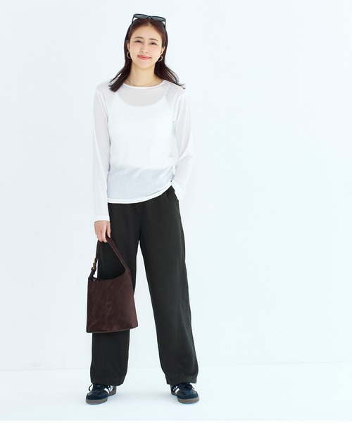 coca（coca）（コカ）の「裏毛カーブスウェットパンツ（スウェットパンツ・レディース・グレー/ブラック・L/M/S）」の10枚目の写真