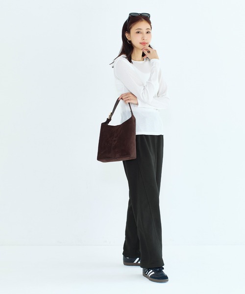 coca（coca）（コカ）の「裏毛カーブスウェットパンツ（スウェットパンツ・レディース・グレー/ブラック・L/M/S）」の11枚目の写真