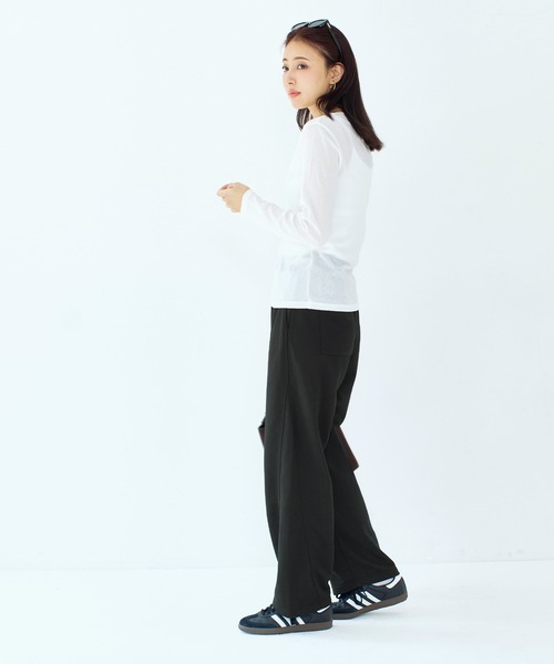 coca（coca）（コカ）の「裏毛カーブスウェットパンツ（スウェットパンツ・レディース・グレー/ブラック・L/M/S）」の13枚目の写真