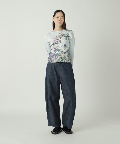 ZUCCa（ズッカ）の「WILD FLOWER JERSEY / スウェット / P（Tシャツ/カットソー・レディース・マルチ/ライトグレー・M size）」の5枚目の写真