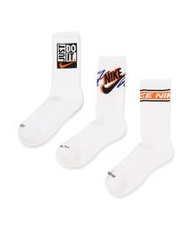 NIKE（ナイキ）の「NIKE（ナイキ）ナイキ エブリデイ プラス 3PR SPORT 144(3足セット）（ソックス/靴下）」