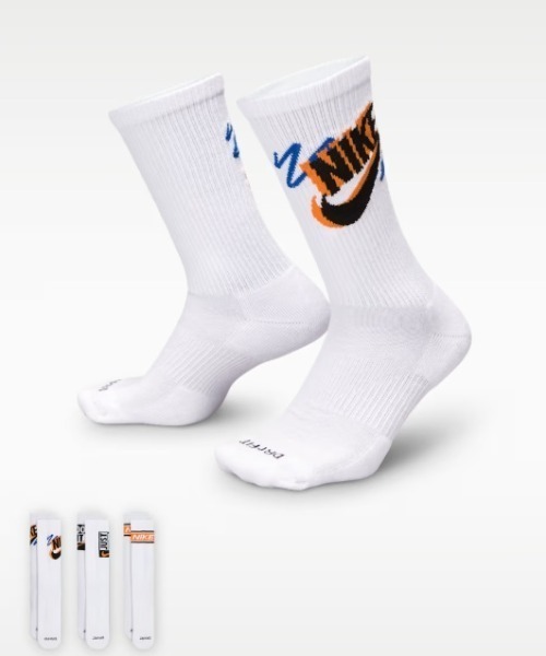 NIKE（ナイキ）の「NIKE（ナイキ）ナイキ エブリデイ プラス 3PR SPORT 144(3足セット）（ソックス/靴下・メンズ・ホワイト・XL/L）」の17枚目の写真