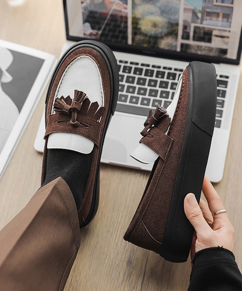 CALIFORNIA OUTFITTERS（カリフォルニア アウトフィッターズ）の「1D65-SZ ボリュームソール タッセルローファー 厚底（ローファー・メンズ・ブラック/ブラウン・44/42/40）」の7枚目の写真