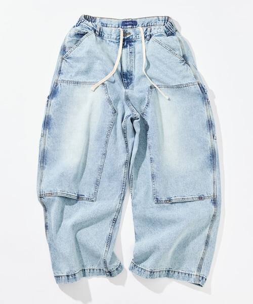 NAUTICA(ノーティカ)の「NAUTICA/ノーティカ スーパーワイド カーブシルエット ダブルニー デニムペインターパンツ(デニムパンツ・メンズ・ネイビー/ブラック/サックスブルー・LARGE/X-LARGE/MEDIUM)」の14枚目の写真