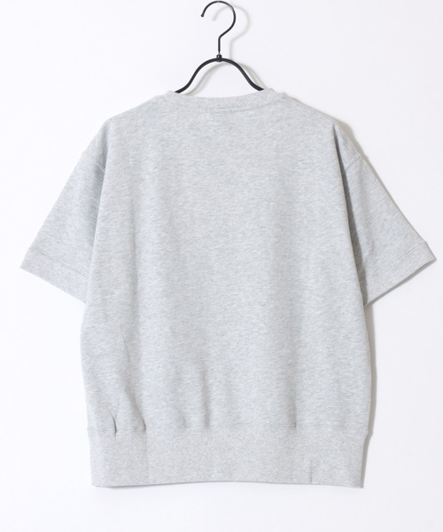 Champion(チャンピオン)の「Champion/チャンピオン コットンUSA 裏毛 ロゴワッペン ワンポイント刺繍 半袖スウェット トレーナー/レディース(スウェット・レディース・ネイビー/レッド/オリーブドラブ/アッシュグレー/オフホワイト/ブラック・M/L)」の19枚目の写真
