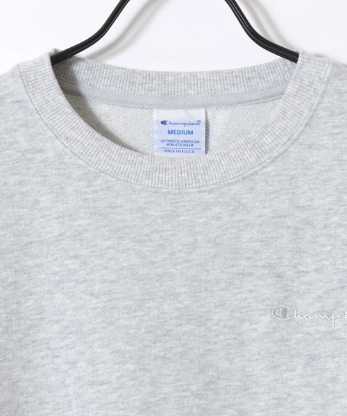 Champion(チャンピオン)の「Champion/チャンピオン コットンUSA 裏毛 ロゴワッペン ワンポイント刺繍 半袖スウェット トレーナー/レディース(スウェット・レディース・ネイビー/レッド/オリーブドラブ/アッシュグレー/オフホワイト/ブラック・M/L)」の20枚目の写真