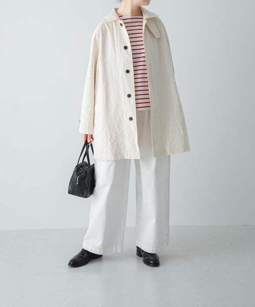 かぐれ（カグレ）の「コットンバックタックショートコート（その他アウター・レディース・ベージュ/アイボリー/ブラック・FREE）」の2枚目の写真