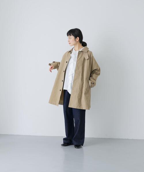 かぐれ（カグレ）の「コットンバックタックショートコート（その他アウター・レディース・ベージュ/アイボリー/ブラック・FREE）」の5枚目の写真