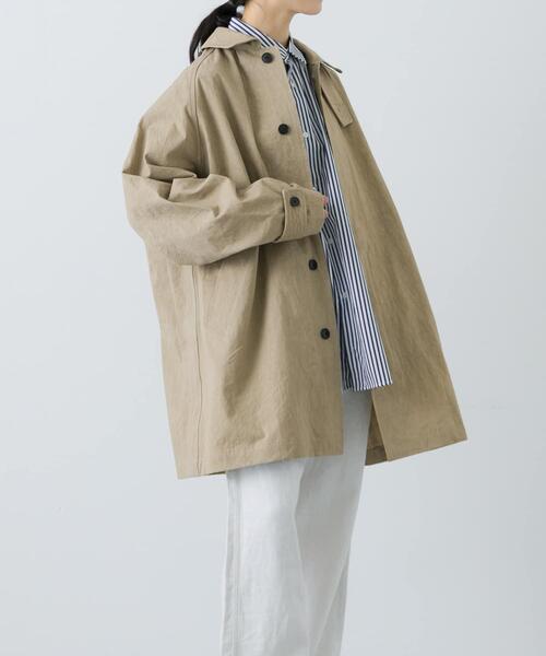 かぐれ（カグレ）の「コットンバックタックショートコート（その他アウター・レディース・ベージュ/アイボリー/ブラック・FREE）」の6枚目の写真