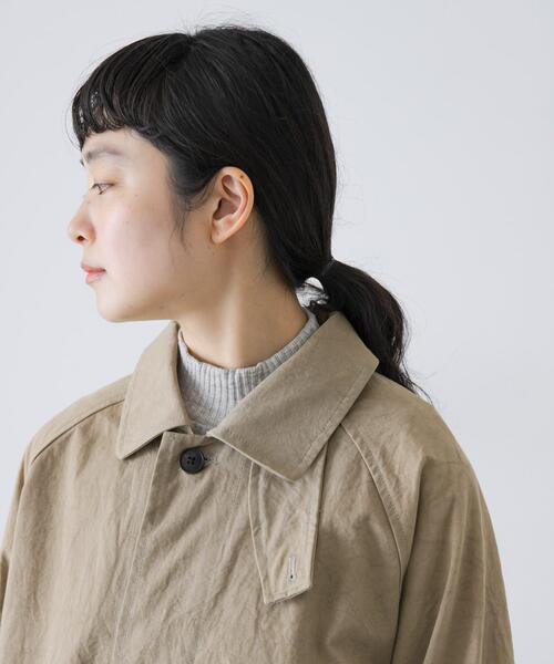 かぐれ（カグレ）の「コットンバックタックショートコート（その他アウター・レディース・ベージュ/アイボリー/ブラック・FREE）」の10枚目の写真