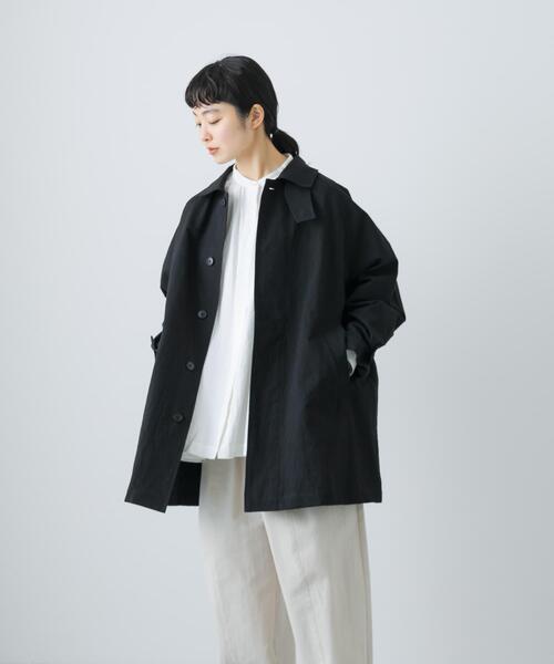 かぐれ（カグレ）の「コットンバックタックショートコート（その他アウター・レディース・ベージュ/アイボリー/ブラック・FREE）」の20枚目の写真