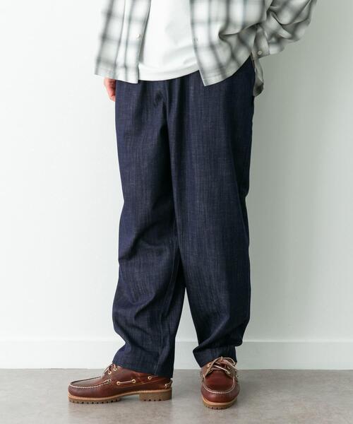 URBAN RESEARCH Sonny Label（アーバンリサーチサニーレーベル）の「デニムライクイージーワイドパンツ（デニムパンツ・メンズ・ブルー/ブラウン/ブラック・LARGE/MEDIUM/SMALL）」の5枚目の写真
