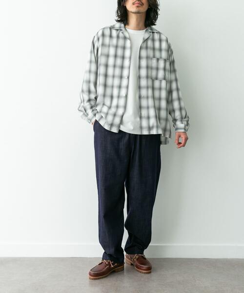 URBAN RESEARCH Sonny Label（アーバンリサーチサニーレーベル）の「デニムライクイージーワイドパンツ（デニムパンツ・メンズ・ブルー/ブラウン/ブラック・LARGE/MEDIUM/SMALL）」の8枚目の写真