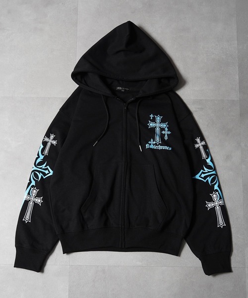 セットアップ可能】クロス デザイン ZIPパーカー / Cross Design ZIP