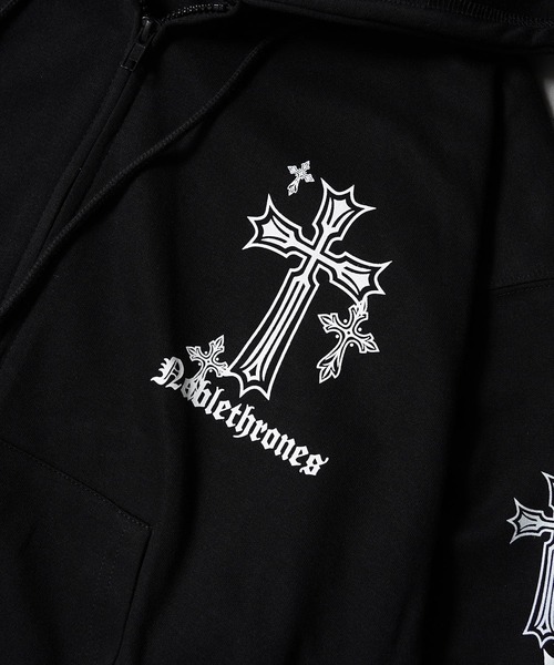 セール】【セットアップ可能】クロス デザイン ZIPパーカー / Cross