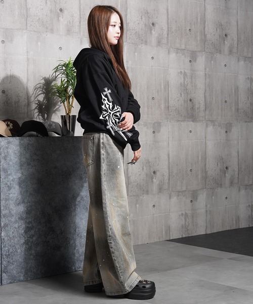 セットアップ可能】クロス デザイン ZIPパーカー / Cross Design ZIP
