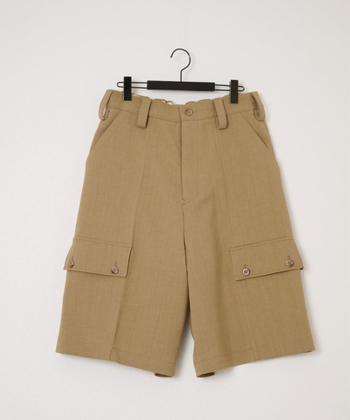 UJOH（ウジョー）の「【UJOH HOMME/ウジョー】2×4 Cargo Pocket Half PNT/ 三重織 / M732-P51-900（その他パンツ・メンズ・ブラック/ベージュ・5/4）」の3枚目の写真