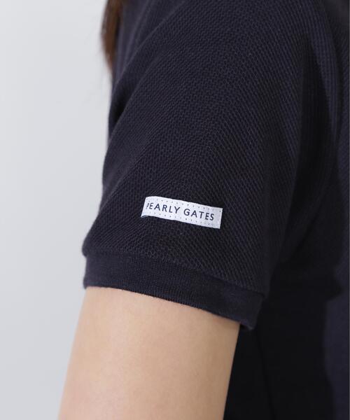 PEARLY GATES(パーリーゲイツ)の「【PEARLY GATES】スカルラビットT/Cカノコ(ポロシャツ・レディース・ブルー/ホワイト/ネイビー・SMALL/LARGE/MEDIUM)」の21枚目の写真
