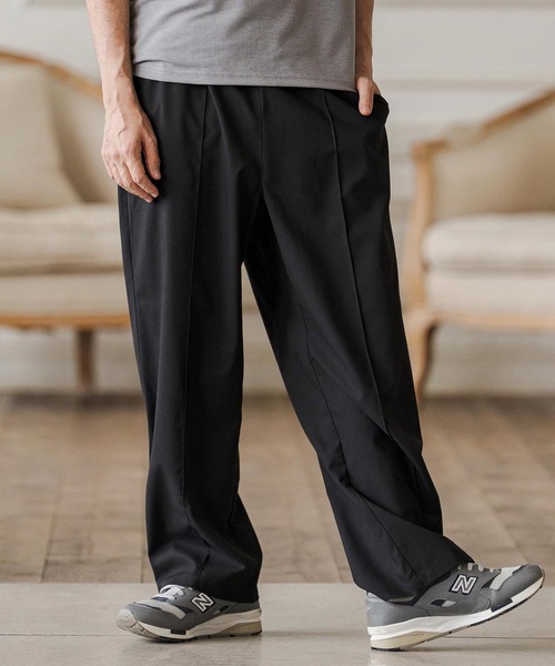 CAMBIO(カンビオ)の「mp14684-Linen Rayon Wide Straight Pants ワイドストレートパンツ(CAM26SS-022)(その他パンツ・メンズ・ブラック/グレー/ネイビー・L/M/S)」の5枚目の写真