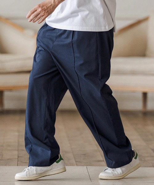 CAMBIO(カンビオ)の「mp14684-Linen Rayon Wide Straight Pants ワイドストレートパンツ(CAM26SS-022)(その他パンツ・メンズ・ブラック/グレー/ネイビー・L/M/S)」の9枚目の写真