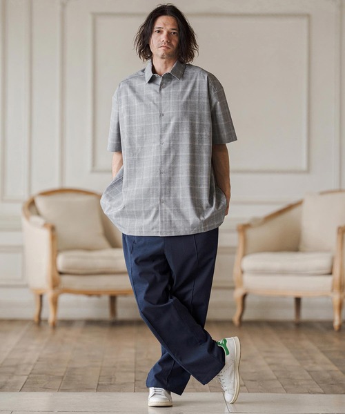 CAMBIO(カンビオ)の「mp14684-Linen Rayon Wide Straight Pants ワイドストレートパンツ(CAM26SS-022)(その他パンツ・メンズ・ブラック/グレー/ネイビー・L/M/S)」の14枚目の写真