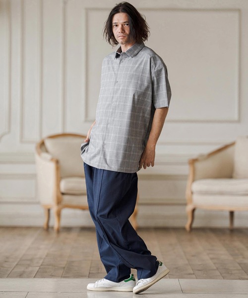 CAMBIO(カンビオ)の「mp14684-Linen Rayon Wide Straight Pants ワイドストレートパンツ(CAM26SS-022)(その他パンツ・メンズ・ブラック/グレー/ネイビー・L/M/S)」の15枚目の写真