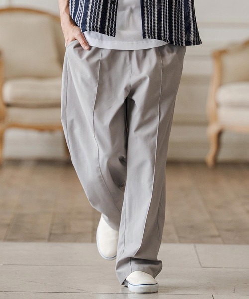 CAMBIO(カンビオ)の「mp14684-Linen Rayon Wide Straight Pants ワイドストレートパンツ(CAM26SS-022)(その他パンツ・メンズ・ブラック/グレー/ネイビー・L/M/S)」の17枚目の写真