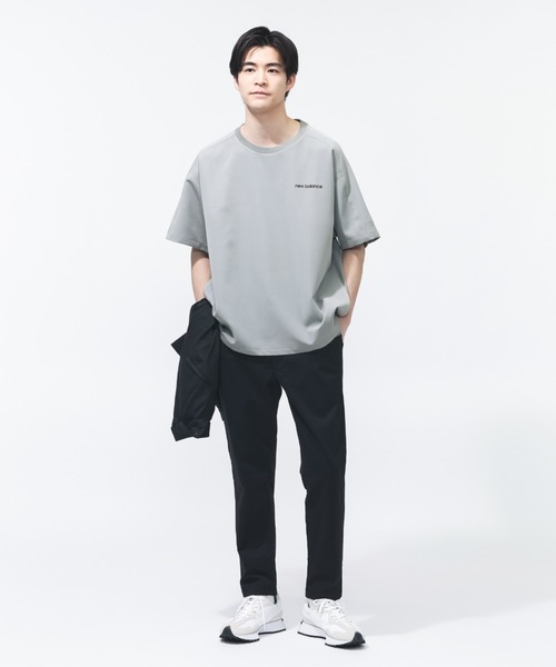 NEW BALANCE（ニューバランス）の「【別注】ニューバランス New Balance ウーブンショートスリーブTシャツ 限定コラボ（Tシャツ/カットソー・メンズ・サンドグレー/グレー/ブラック・S/M/L/LL/3L）」の7枚目の写真