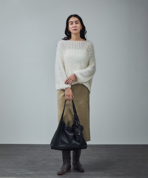 SALON adam et rope'(サロン アダム エ ロペ)の「【W S(ドゥーブル)】チャーム付きナチュラルレザートート(トートバッグ・レディース・ブラック/ベージュ・FREE)」の18枚目の写真