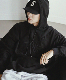 MODERMENT（モダーメント）の「アプリケウォッシュドオーバーサイズフードパーカー[ブラック]（パーカー）」