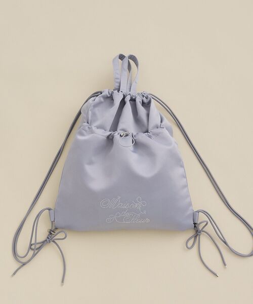 Maison de FLEUR(メゾンドフルール)の「ギャザーリボンナップサック(バックパック/リュック・レディース・グレー/ブラック・FREE)」の20枚目の写真
