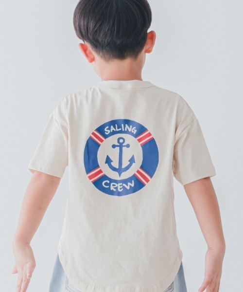 jeans-b 2nd（ジーンズベーセカンド）の「Jeans-b 2nd/ジーンズベーセカンド SALING CREW Tシャツ（Tシャツ/カットソー・キッズ・イエロー/アイボリー・120cm/130cm/140cm/150cm/160cm/110cm）」の3枚目の写真