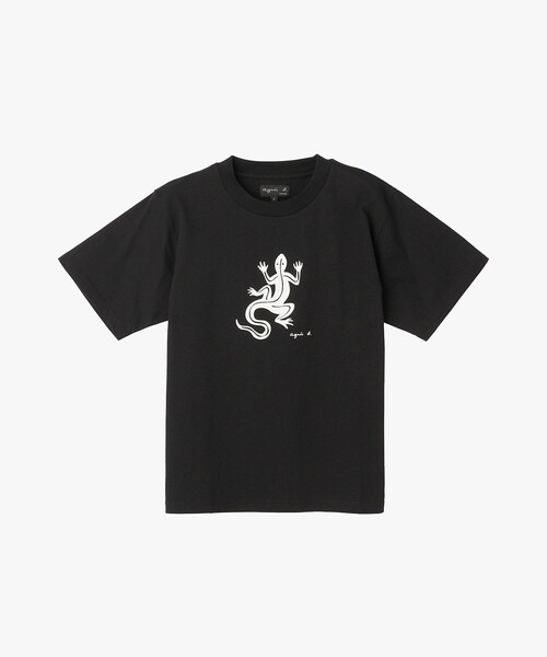 agnes b.(アニエスベー)の「アイコニック コットン 半袖 Tシャツ "Lezard"(Tシャツ/カットソー・レディース・ブラック・2/1/3)」の1枚目の写真