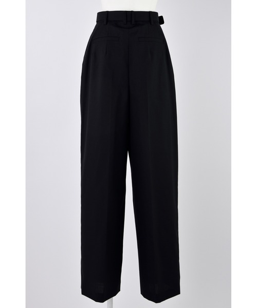 ENFOLD（エンフォルド）の「TUCK WIDE TROUSERS（スラックス・レディース・ブラック/チャコールグレー・38/36）」の5枚目の写真