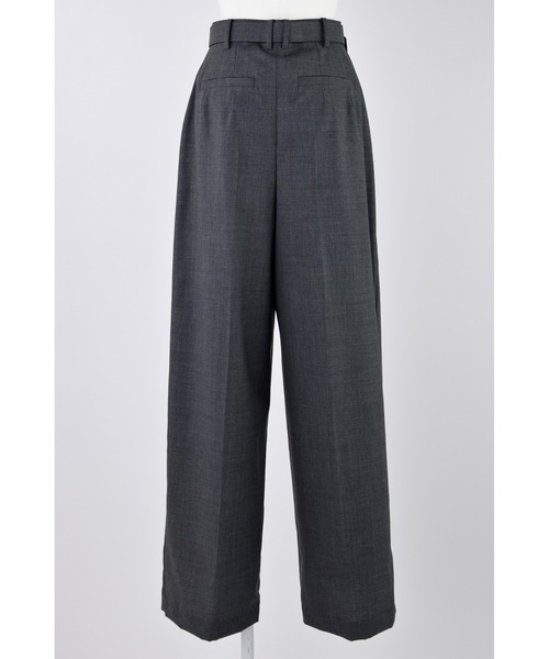 ENFOLD（エンフォルド）の「TUCK WIDE TROUSERS（スラックス・レディース・ブラック/チャコールグレー・38/36）」の8枚目の写真