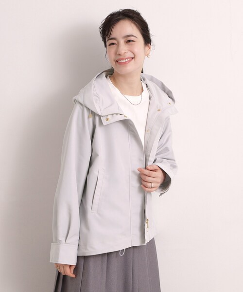 ITS'DEMO（イッツデモ）の「撥水・花粉防止マウンテンパーカー（その他アウター・レディース・ライトグレー/アイボリー/ライトベージュ・00）」の2枚目の写真