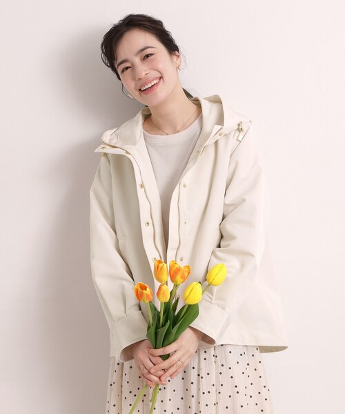 ITS'DEMO（イッツデモ）の「撥水・花粉防止マウンテンパーカー（その他アウター・レディース・ライトグレー/アイボリー/ライトベージュ・00）」の8枚目の写真