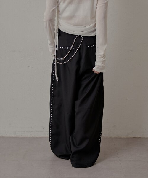 mline（エムライン）の「[mline]チェーンスラックス（その他パンツ・レディース・グレー/ブラック/チャコールグレー・1/2）」の8枚目の写真