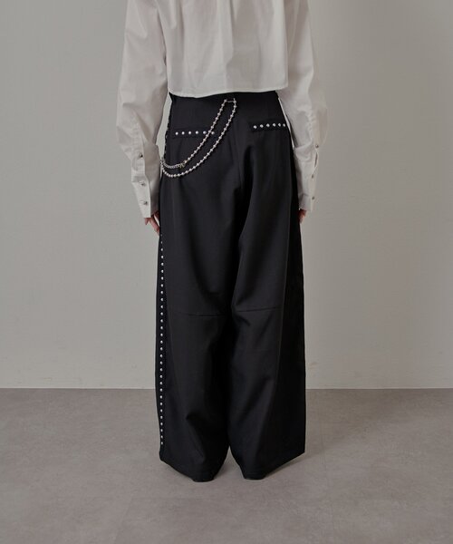 mline（エムライン）の「[mline]チェーンスラックス（その他パンツ・レディース・グレー/ブラック/チャコールグレー・1/2）」の14枚目の写真