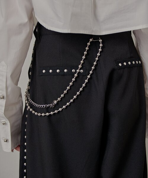 mline（エムライン）の「[mline]チェーンスラックス（その他パンツ・レディース・グレー/ブラック/チャコールグレー・1/2）」の16枚目の写真