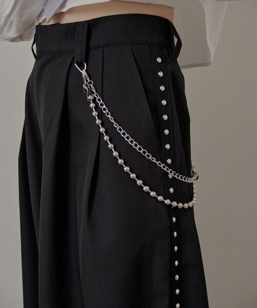 mline（エムライン）の「[mline]チェーンスラックス（その他パンツ・レディース・グレー/ブラック/チャコールグレー・1/2）」の17枚目の写真