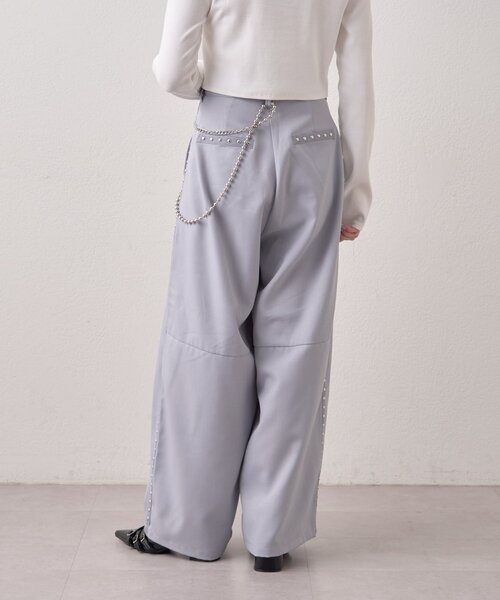 mline（エムライン）の「[mline]チェーンスラックス（その他パンツ・レディース・グレー/ブラック/チャコールグレー・1/2）」の22枚目の写真