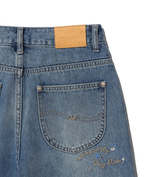 Wacky WiLLy（ワッキーウィリー）の「[26SS] ウィメンズセミワイドデニムパンツブルー（デニムパンツ・レディース・その他・SMALL/MEDIUM/LARGE）」の3枚目の写真