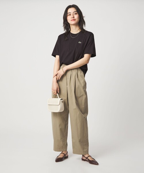 LACOSTE（ラコステ）の「＜LACOSTE＞ショートスリーブ Tシャツ（Tシャツ/カットソー・レディース・オフホワイト/ブラック/ライトピンク/ダークブラウン・36）」の7枚目の写真