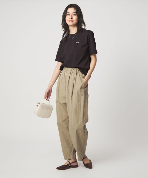 LACOSTE（ラコステ）の「＜LACOSTE＞ショートスリーブ Tシャツ（Tシャツ/カットソー・レディース・オフホワイト/ブラック/ライトピンク/ダークブラウン・36）」の8枚目の写真